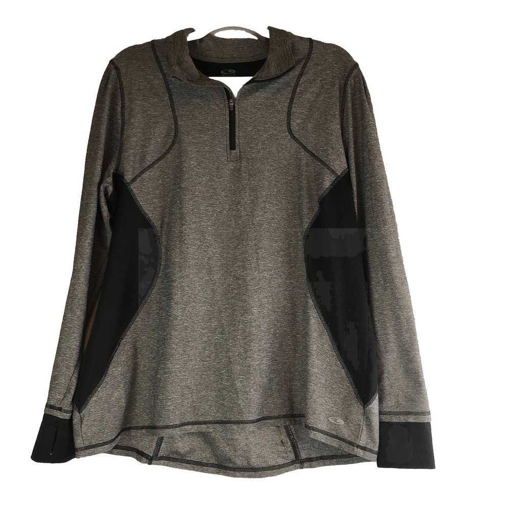 Champion Womens Shirt XXL Gray 1/4 Zip Pullover Long Sleeve Athletic Top - Picture 1 of 10